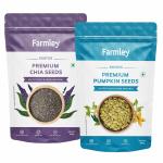 Farmley Seed Combo of Chia Seed 200g l Pumpkin Seed 200g - 400g
