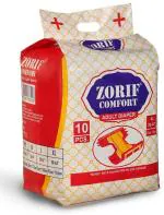 SHI MAXI-ULTRA ZORIF COMFORT Adult Diaper Tape Style Size Extra Large Pack Of 1*10 Pieces (XL 10 Units)