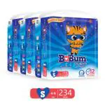 Babum Super Pants Premium Diaper Small 78 pack of 3 Diapers - S(234 Pieces)
