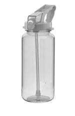 Delzon Grey, Black Plastic Sports Water Bottle, 2 L