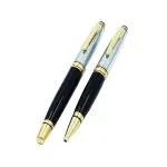 Auteur Castor Black Brass Blue Ink Fountain Ink Pen & Ball Pen (Pack Of 2)