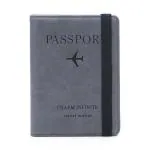 ZIBUYU Passport Cover For Men, Women Travel Stylish Pu Leather Passport Holder For Women And Men Rfid Wallet Cover Card Holder Passport Case Bag Card Holder Passport Case Cover For Women & Men - Grey