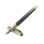 Auteur CLICK Grey Brass Blue Ink Fountain Ink Pen