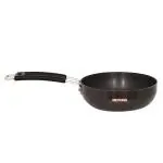 METKING 1.5 Liter Hard Anodised Aluminium Fry Pan - Non-Stick - Fry Pan for Induction - Gas Stove Compatible - Black