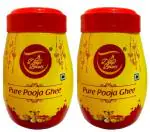 Deep Baati 1 litre Jar Premium Non Edible Pooja Ghee - Puja Deepam Oil (Ghee for Pooja) Puja Ghee for Diya or lamp and Wicks or Batti | Rich in Aroma - 1L Jar Pack (Pack of 2)