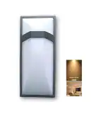 OTS LIGHTS 12 Watt Waterproof Outdoor LED Bulkhead / Bulkhead Wall or Ceiling Light (Warm Yellow 3000k) - LX759