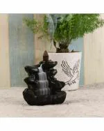 Miss Peach - Brown Handicrafted Smoke Water Fountain Backflow Incense Burner With 10 Smoke Backflow Incense Cone In Incense Sticks For Home Decor , Diwali Gift, Best Gift for Diwali Decor, Diwali Decoration