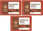 MeriBana Khadi Handmade Shikakai Bath Soap Pack of 3 (3 x 125 g)