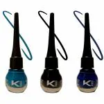 KINDED Midnight Black, Teal Green and Royal Blue Waterproof Smudgeproof Longlasting Liquid Eye Liner, 5 ml - Pack of 3