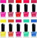 OUR Beauty Multicolor Quick Dry Long Lasting Hd Colors Nail Polish Set 2Feb2041, 80 ml (Set Of 10)