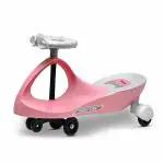 BUMTUM Baby Swing Car Comfortable Seats With Backrest| Push Rider| Ride On Toy Car, Steering Music & Lights For Kids(Pink)
