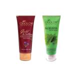 Oxyglow Herbals White Herbals Gold And Saffron Face Wash Radiant With Herbals Alovera Face Wash 100 Ml (Pack Of 2)