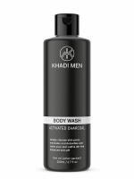 Khadi Men Activated Charcoal Body Wash for Soft Skin, Dirt Free & Deeply Cleanse Skin Pores - 200 ml
