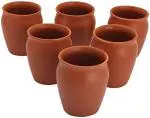 RTWARE Re-useable Brown Traditional Style Kullad/kulhad/kullar/Kullad Tea Cups for Serving Coffee & Milk 150 ml (Set of 6)