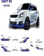 AUTOMANTRA Swift RS Aqua & Decal for Car| Unique Car Sticker| Exterior Accessories for Car