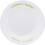 CORELLE Pack of 6 Glass Livingware Herbs 17 cm Small Plate Pack Of 6 Dinner Set (Multicolor, Microwave Safe)