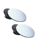 ANJ EKART Blind Spot Round Wide Angle Adjustable Convex Rear View Mirror - Pack of 2