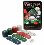 NHR Professional Poker Chips, 100 Pcs Dual-Toned Poker Chips with Case + 1 Dealer Button (10+ Years, Multicolor)
