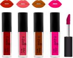 OUR BEAUTY Multicolor Kiss Proof Velvet Matte Liquid Lipstick 41, 16 Ml (Pack Of 4)