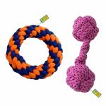 Jainsons Pet Products Dog Toys Aggressive Chewers - Puppy Toys - Puppy chew Toys - Dog Toys for Small Dogs - Cotton Dog Toy - Dog Toy (2PCS)