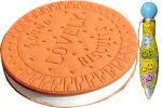 Technochitra Unique Biscuit Shape Memo Pad Pocket Diary With Mini Pen Pocket Writing Pad Blank