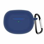 Ragro Silicone Front And Back Case With Keychain For BoAt Airdopes 100 (Blue)