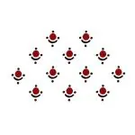 Comet Busters Red Round Bindi For Women