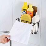 JRM Bathroom Kitchen Sink Organizer Stainless Steel Hanging Sponge Holder Towel Rack