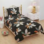VASU CREATION Diwali Gifting Soft Fabric Single Bed Bedsheet With 1 Pillow Cover
