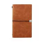 Giftana Organizer Leather Diaries for Men and Women, Organizer Diary for Office, Refillable Travel Journal Notebook Diary, Kraft Paper Diary, Corporate Gift for Employees, New Year (Tan, Pack of 1)