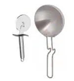 Blue Wonder Stainless Steel SS Pizza Cutter With Aluminum Tadka Pan and (Multicolour, Pack of 2)