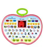 Pulsbery Educational Computer Mini Laptop Toy for Kids ,Apple Shaped, LED Display and Fun Music,