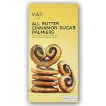 M&S All Butter Cinnamon Sugar Palmiers Puff Pastry, 100 Gm All ROUNDER
