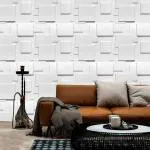 Kayra Decor 3D PVC Wall Panels - Suitable for Living Room and Ceiling Decoration (19.7 x 19.7, Covers 53.9 Sq. ft. White Color) (Pack of 20)