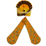 HRIDAY FOODS SERVING DIL SE.. Ganpati Mukut Pheta and Dupatta Set For Decoration on Ganesh Chaturthi ,Yellow