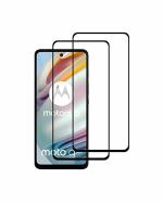 GADGETRONICS Motorola G40 Fusion Black Tempered Glass Scratch Resistant Screen Protector (Pack of 2)