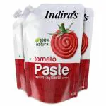 INDIRA FOODS Tomato Paste, 3X Thicker Than Tomato Puree (450g,Pack of 3), Add Rich Flavour & Colour Of 100% Ripe Tomatoes To Make Your Dishes Tastier With Ease