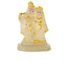 SoilMade Radium Radha Krishna Standing Idol White Color Marble Idol Size Approx 8 CM