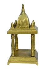 Kalarambh Ram Brass Aarti Diya / Deepak / Divi for Home Pooja Puja Mandir Temple Decor Items Collectible Handicraft Art, Yellow, 11 x 6 x 2 Inch (L x W x H)