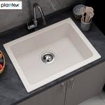 Plantex Quartz Acrylic Kitchen Sink/Undermount Sink for Kitchen/Granite Single Bowl Kitchen Sinks with Coupling (Rayon-24x18 Inches)