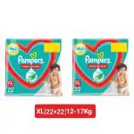 Pampers Happy Skin Pants Value Pack - XL (22+22 Pieces)