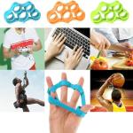 Shopeleven Finger Exerciser Hand Grip Strengthener||Palm Exercising Tool With Different Resistance Level||Finger Stretcher Resistance Band Multicolor (Set of 3)