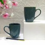 AAV WORLD dark green glossy mugs set in 2