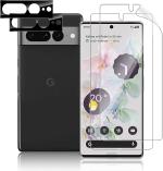 Fabekee Transparent Plastic Screen Guard Protector With Camera Lens Protector For Google Pixel (Pack Of 4)