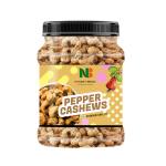 Nature's Bridge Pepper Spicy Cashew | Roasted Cashews | Pepper Cashews | Non Fried Kaju Cashews - 400 Gm Jar