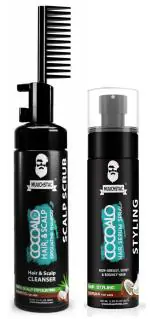 Muuchstac Cocoalo Hair Care Combo: Hair & Scalp Exfoliating Shampoo (70ml) + Hair Serum Spray - Deep Cleansing, Growth Promotion, and Nourishment for Healthy Hair and Scalp