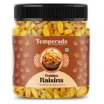 TEMPERADO Premium Seedless Golden Raisins 500g JAR PACK| Amazing Quality Green Kishmish | Nutritious Dried Grapes | Rich in Iron & Vitamin B | Healthy Sweet Treats