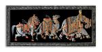 Tamatina Multicolor Rajasthani Royal Animals Traditional Art Canvas Painting - 13X9 Inch