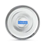 Neelam Stainless Steel 12 22G Diamond Buffet Plate, 28 cm, Silver, Set of 6