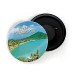 Dhcrafts Multicolor Metal Krabi Andaman Sea Printed Fridge Magnet, 5.8 Cm